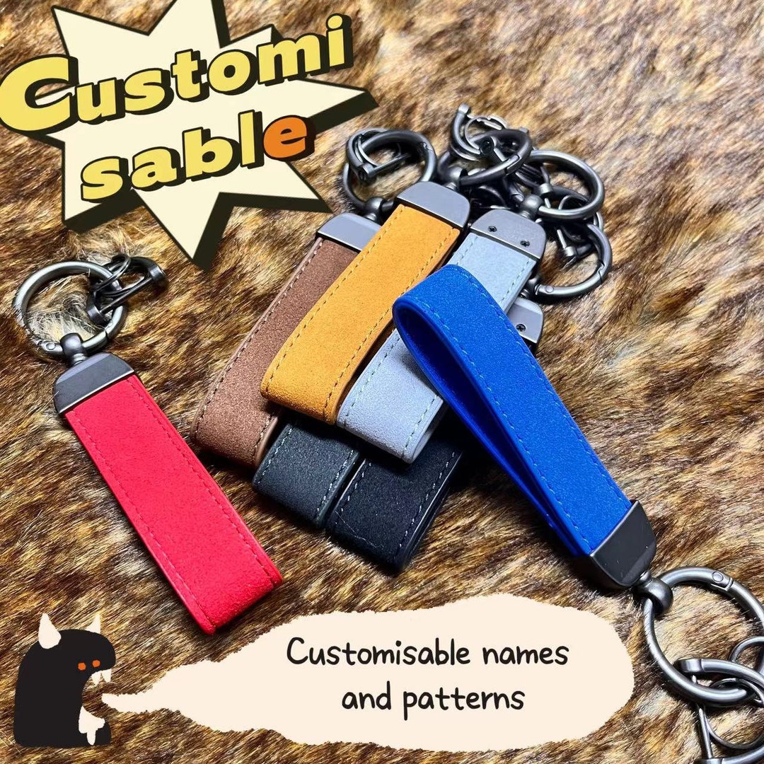 Personalized Leather Keychain, Customized Keychain, Custom Leather Key ...