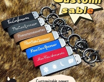 Personalized Leather Keychain, Customized Keychain, Custom Leather Key Chain, Mens Gift, Mothers day Gift