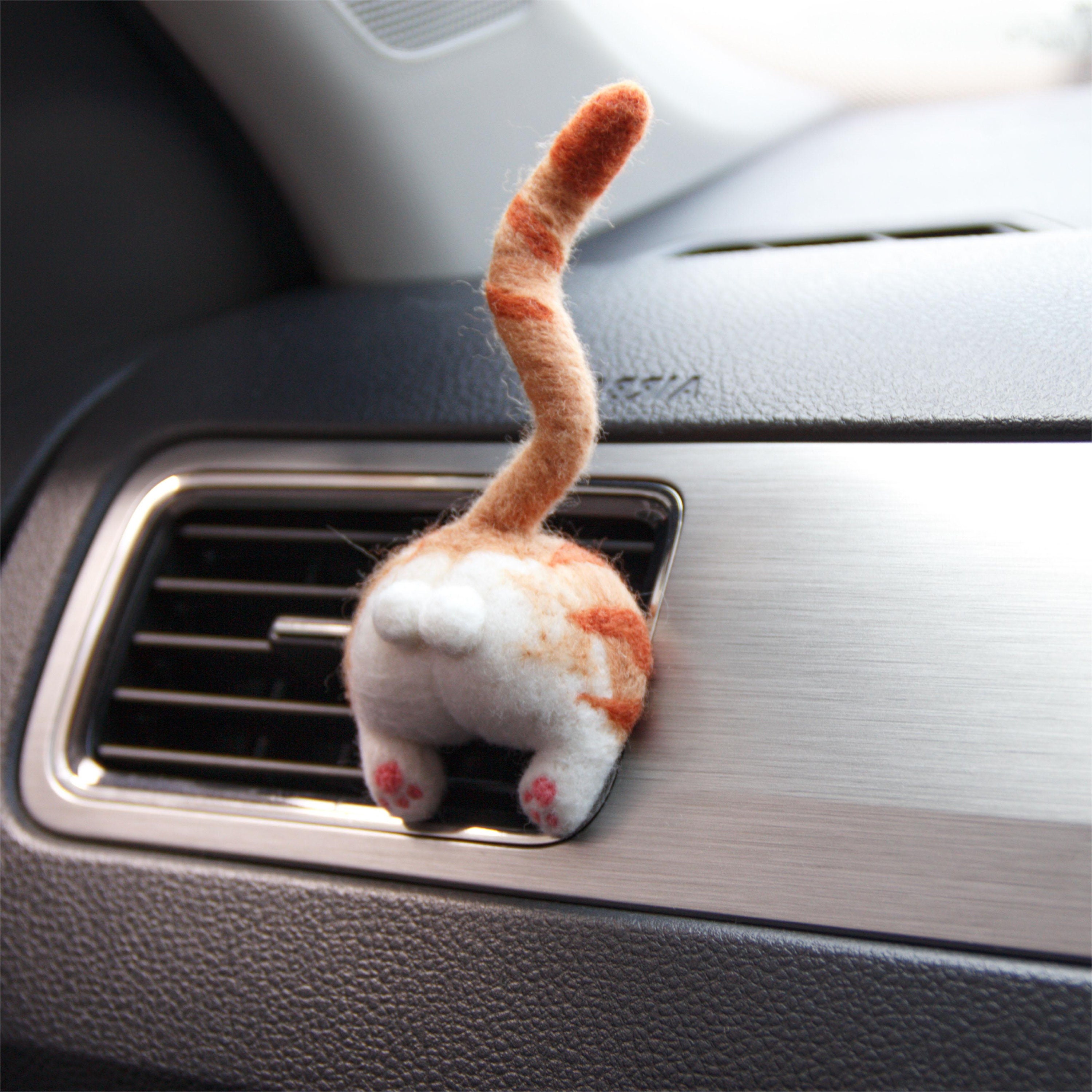 ikasus Car Mirror Hanging Accessories for Women, Funny Cat Car Rearview  Mirror Hanging Ornament with Colorful Balloon Pendant,Cute Car Decor Car