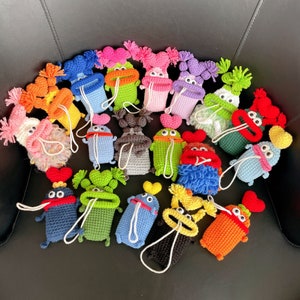 Handmade Knit Car Key Cases, Car Key Cover, Key Fob Cover Crochet Key Holder Keychain Car Key Pack