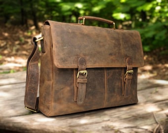 leather messenger bag for men leather laptop bag for men shoulder bag christmas gift for him Leather crossbody bag for men leather briefcase