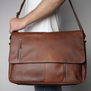 leather messenger bag, Crossbody Satchel, Shoulder Bag, Personalized leather Laptop Bag,  ,Christmas gifts for him, Men leather briefcase