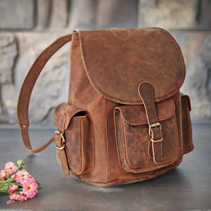 Buy Women Leather Backpack Pattern Mini Backpack Purse Pattern Online in  India 