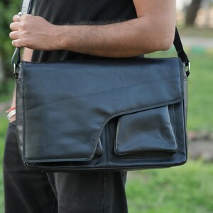 Crossbody Leather bag leather laptop bag black leather bag crossbody bag leather briefcase men messenger bag leather belt bag gift for him
