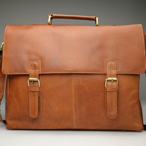 Leather Laptop bag, Men&#39;s leather Bag, Shoulder Bag , Messenger Bag, Leather satchel bag, Personalized laptop messenger bag, gift for him