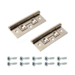Pair of Door Hinges Harmac House® 2 Pack 67mm Polished Chrome | Antique Bronze Mobile Cabinet Cupboard Door Hinges