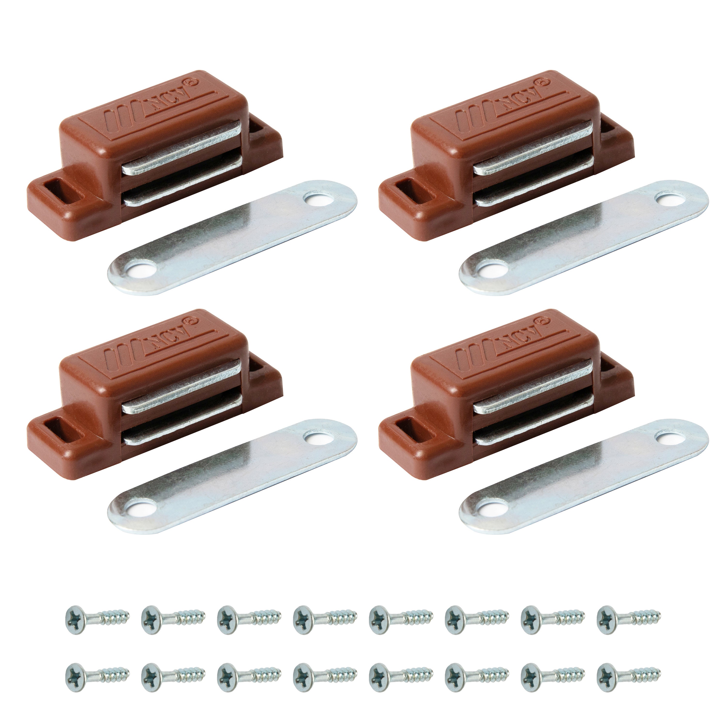 Heavy Duty Cabinet Door Magnets Harmac House® 4 Pack Magnetic Door Catch  Cupboard Cabinet Wardrobe Door Brown White Magnet Latch 6kg 