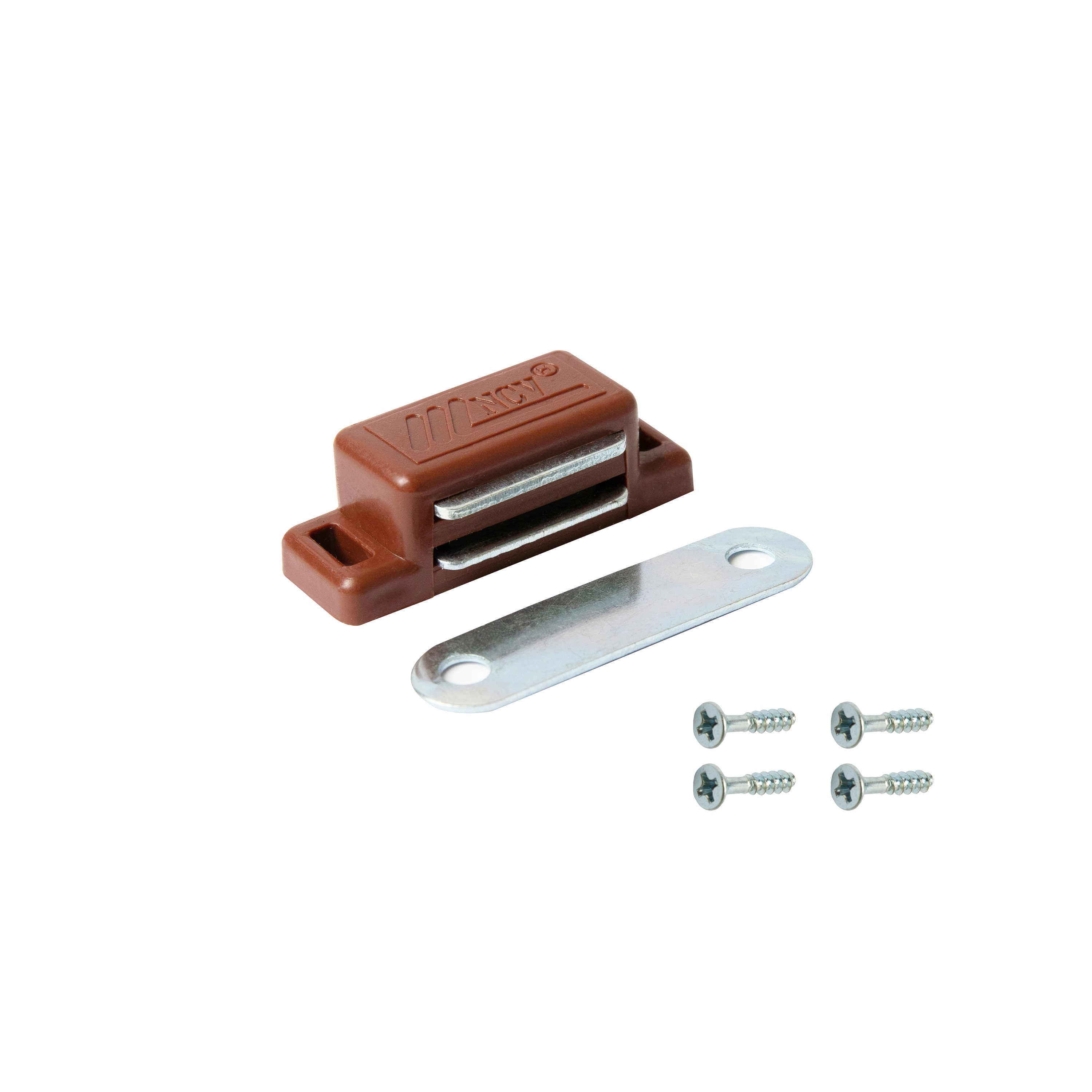 HS Shutter Magnets & Cabinet Magnet Latch, Magnetic Hardware, 4 Pack Brown