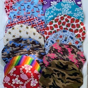 Bike Seat Covers, Showerproof Great for Birthdays and Pride Month! Rainbow,Bees,Cats,Hawaiian,Camo,Flowers,British Flag,Blocks, llamas