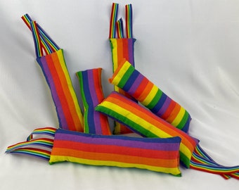Organic Catnip Cat Kicker Toy: Rainbow, Hearts, Camo & Fish Shapes