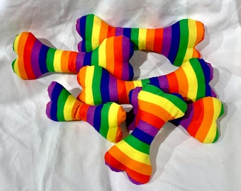 Rainbow, Pride, LGBTQ Dog Bone Toys, Puppies, Small and Large Breed Dogs, Stars Too!