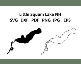 Kleiner Squam See Umriss NH SVG