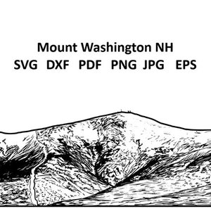 Mount Washington svg Mt Washington NH dxf Cut Files