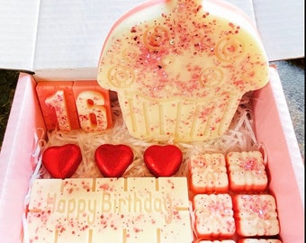Happy birthday wax melt gift set /celebration/cake