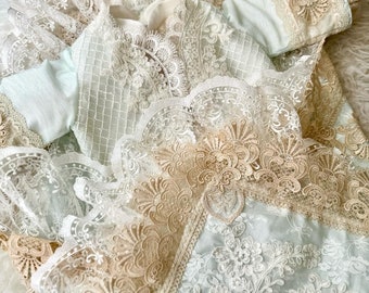 Conjunto de bautizo de lujo: Conjunto artesanal de herencia familiar para bebé niño