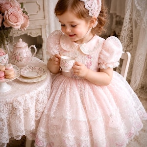 6 month birthday dress Princess Baby Girl Dress 0 6 Months Tutu Dress for Baby Girl 1 Year Old  Newborn Infant Wedding Birthday Party Flower Puffy Gown