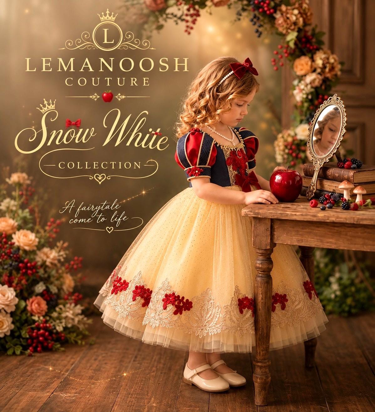 snow white 1st birthday dress 1 Year Old Size:US Size 14 D4482 - Strapless Glitter Web Collection: Neutrals Luxury Snow White baby