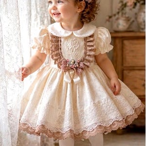 preemie holiday dresses Girls Christmas Smocked Holiday Dress with Flowers I Feltman Brothers