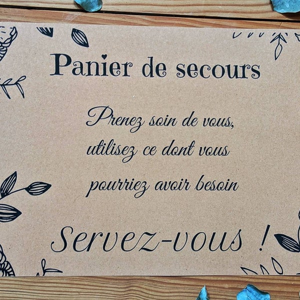 Panier de secours ou kit de survie