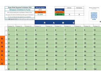 Super Bowl Squares Game
