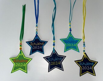 Pendant for the school cone, school enrollment, school child 2024, star