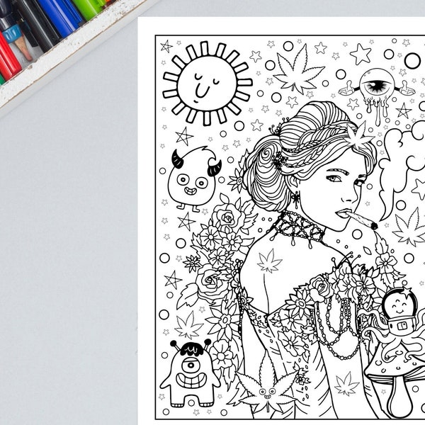 Stoner Coloring Pages for Adults - Il 600x600.4508884504 Fuoo 