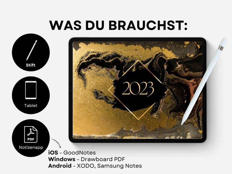 Digital Planner 2023 Goodnotes Planner iPad Planner Etsy