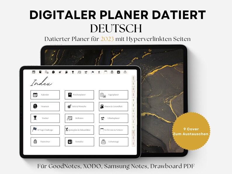 Digital Planner 2023 Goodnotes Planner iPad Planner Etsy