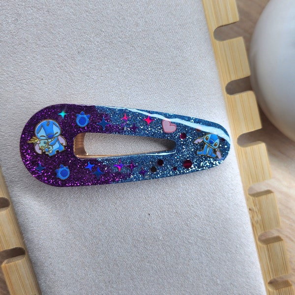 Barrette mignon extraterrestre bleu