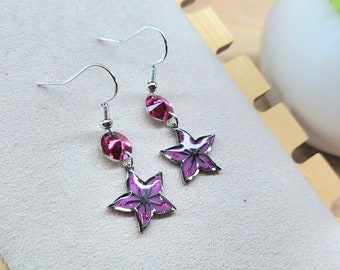 Boucles d'oreilles résine petites fleurs