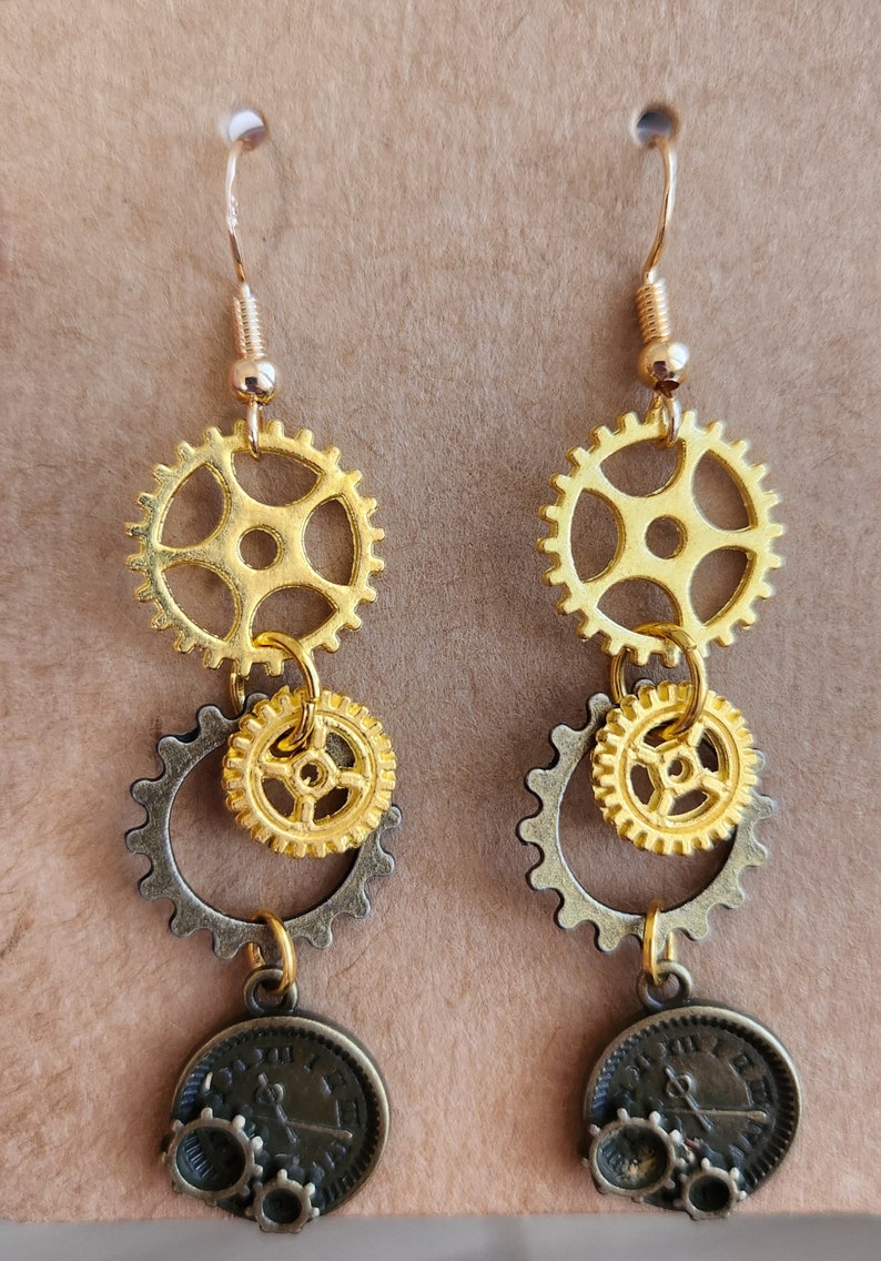 Boucles d'oreilles steampunk image 4