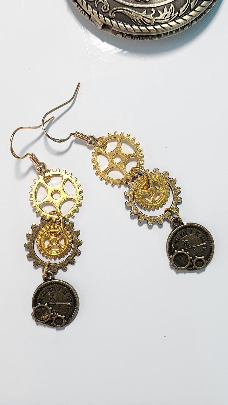 Boucles d'oreilles steampunk image 2