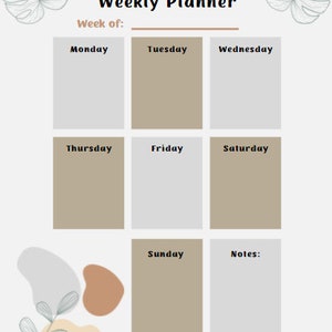 Boho Aesthetic Weekly Planner