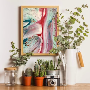 Saturnisches Gedicht, abstrakte Acryl-Leinwand, 18/24cm