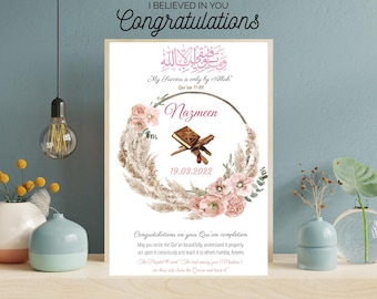 Quran completion Gift, Hifz Completion Frame, Hifz Quran Frame, Islamic Graduation Frame, Quran Completion Frame, Islamic Gifts, Eid Gift