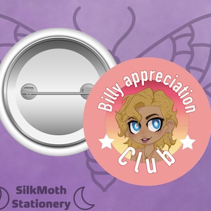 58MM Billy Hargrove Appreciation Club Button