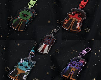 COTL Cult of the lamb Bishops of the old faith keychain charms 2.5 inch