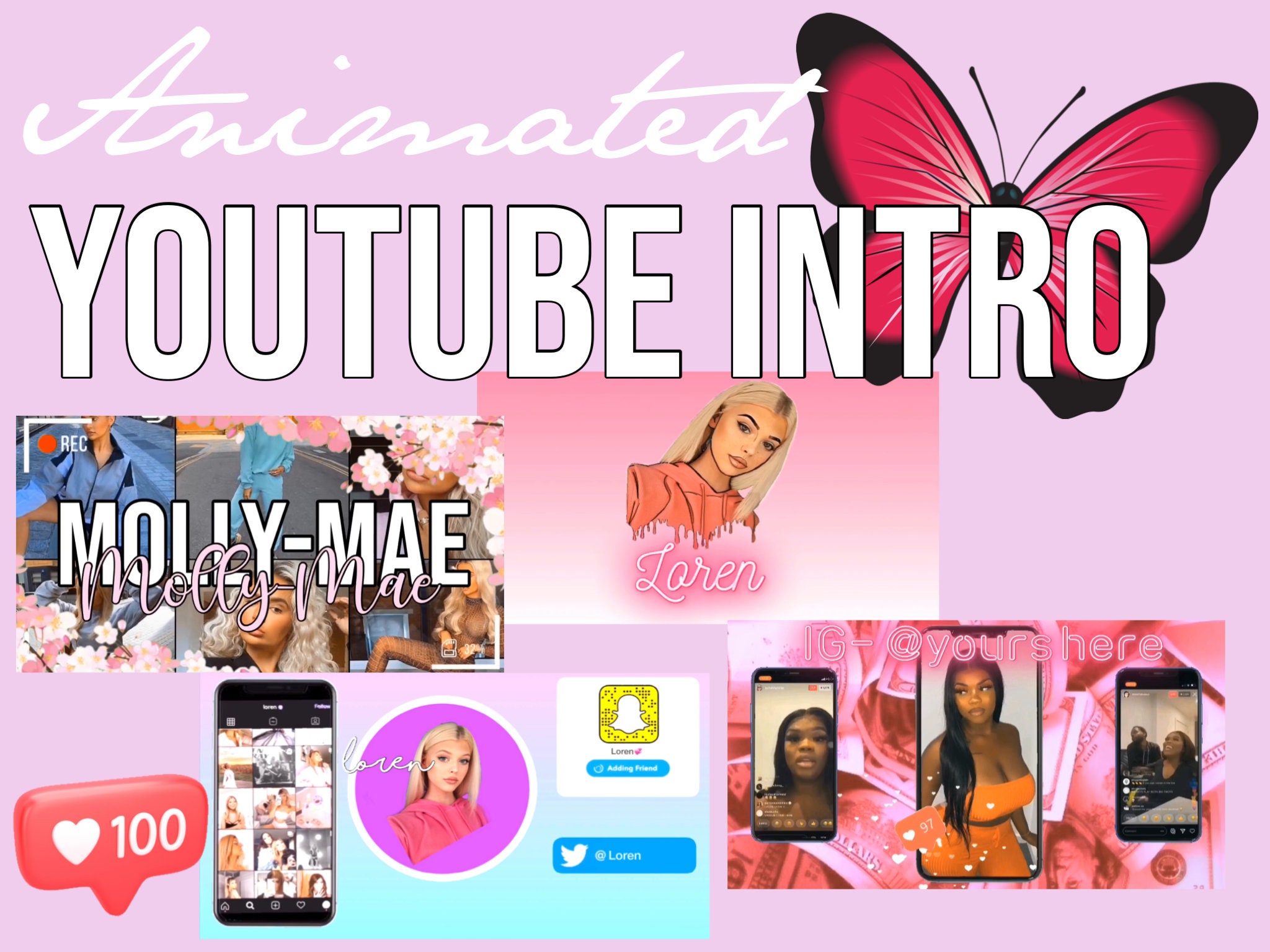 Youtube Intro Animated Youtube Intro Beauty Guru Intro - Etsy UK Youtube Intro Animated Youtube Intro Beauty Guru Intro - Etsy UK