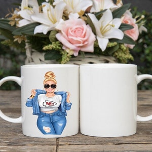 Kansas City Chiefs Coffee Mug, Kansas City Chiefs Fan, Female Chiefs fans, gifts for her