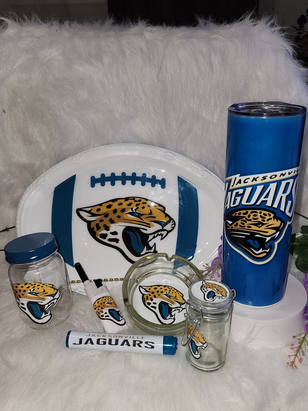 Jacksonville Jaguar Rolling Tray Set, Jaguar Fans, NFL Fans, Football ...