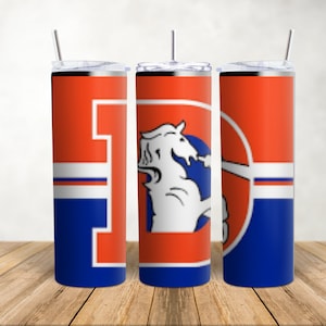 20oz Custom Denver Broncos Tumbler, Gift for Him, Gift for Her, Bronco Fans, NFL Tumblers