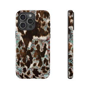 COWHIDE PRINT phone case, rustic, western, aztec, turquoise, cow print, cowgirl, cowboy, gifts, iPhone 11 Pro case, iPhone 12 case, popular