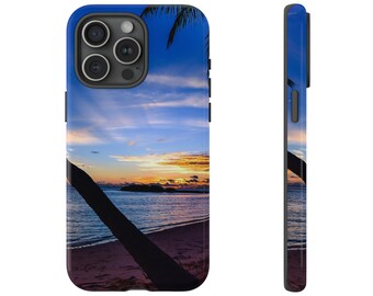 HAWAIIAN SUNSET phone case for most iPhones including iPhone 15, most Samsung phones including S23, and some Google phones