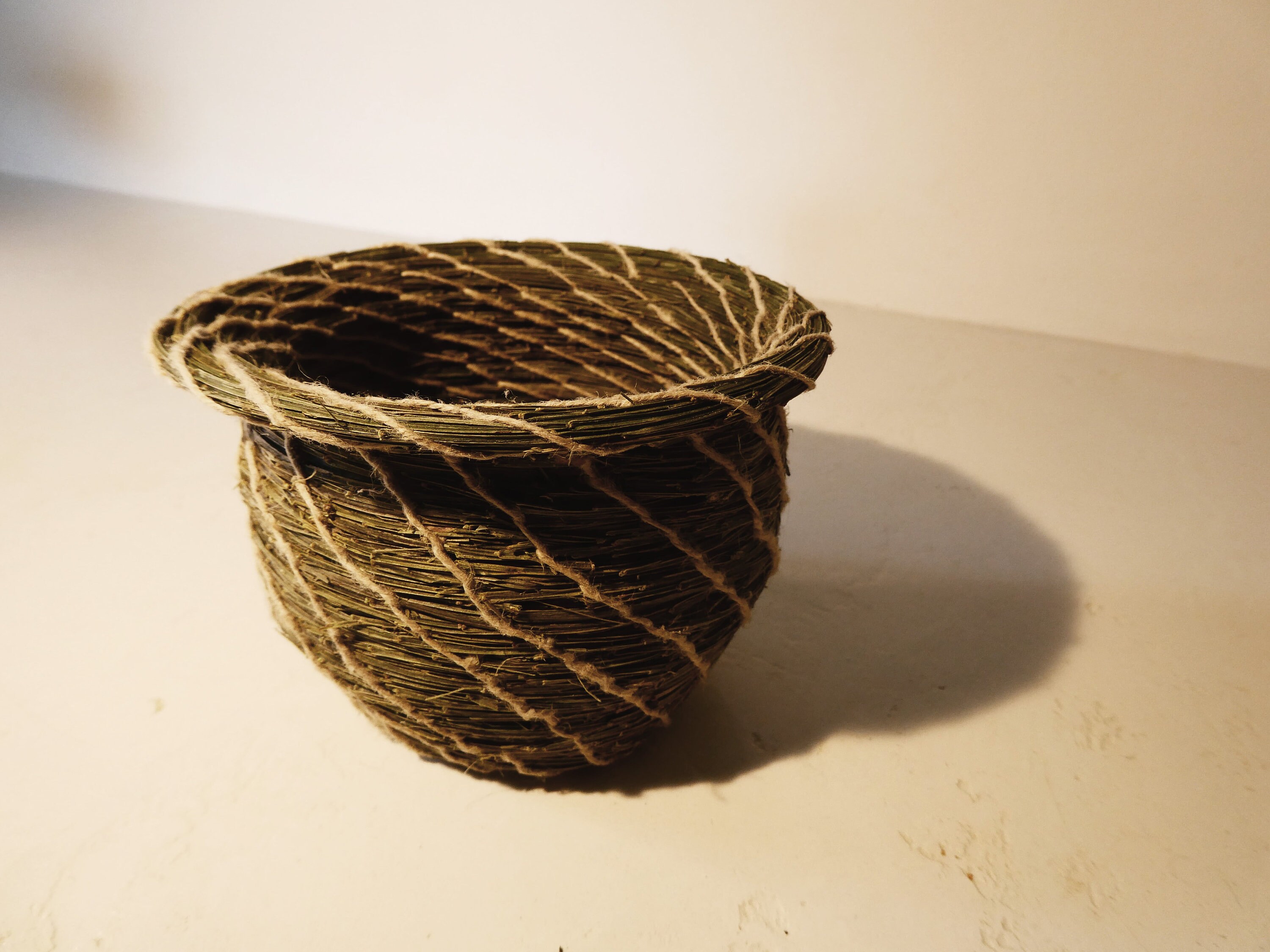 Coupelle en Vannerie Spiralée Cousue, Fabriqué Anjou