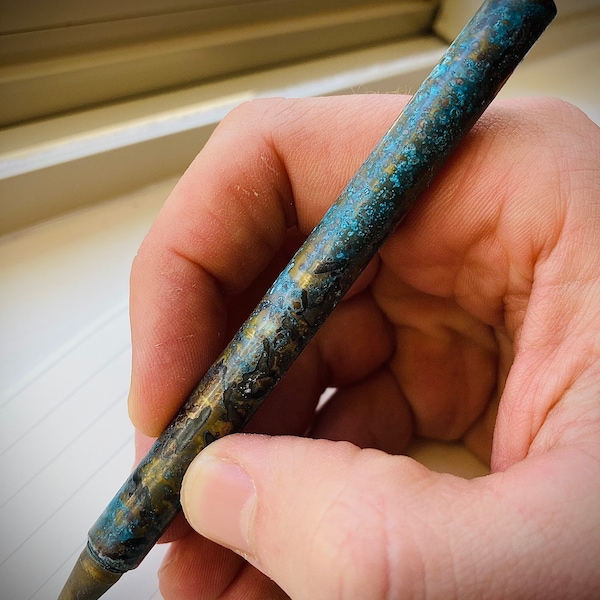 Brass Office Pen - Shipwreck Patina