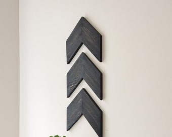 Set of 3 Wooden Decorative Arrow, Rustic Wall Decor, Wooden Chevron Arrow, Farmhouse Wall Decor, Geometric Wood Shape, Nursery Wall Decor