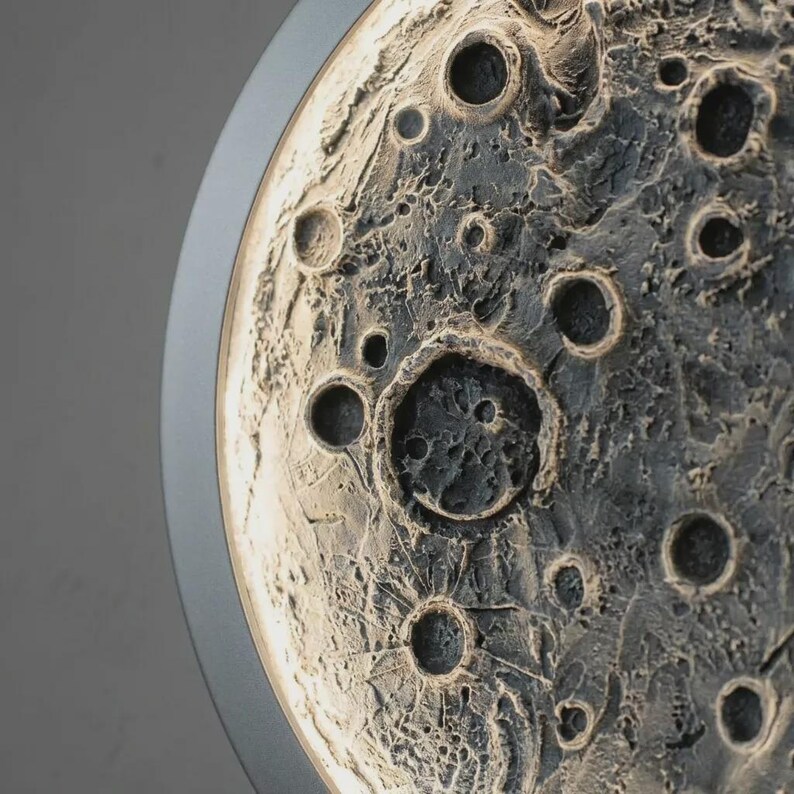 3D Moon Crater LED Wall Decor – Cosmic Night Light for Space Lovers image 8