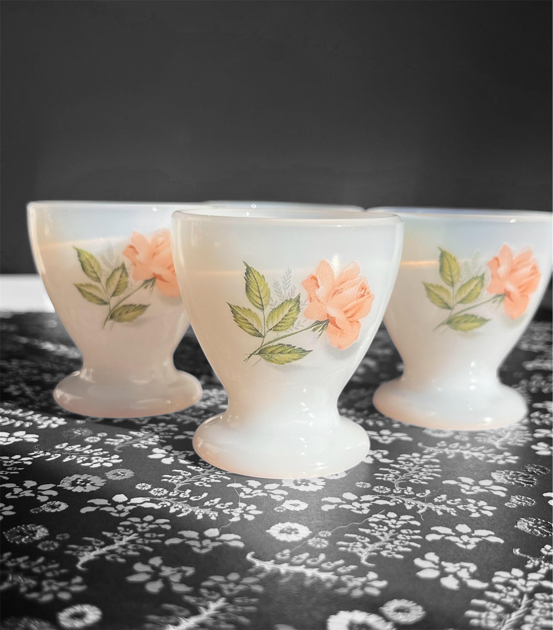 Plat Ovale Arcopal Vintage Décor Rose - 32x25cm - Verre Décoratif