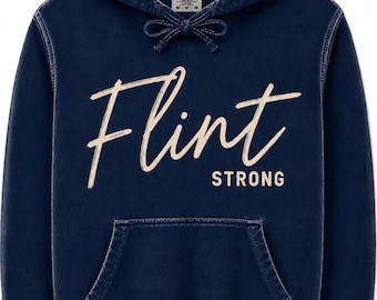 Bluza z kapturem Flint Strong Michigan | Bluza z kapturem w stylu vintage Collegiate | Bluza w stylu Comfort Colors | Bluza z kapturem Michigan Travel | FLINT STRONG GIFT