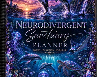 Neurodivergent Sanctuary Planner | Ocean Edition | ADHD Planner | Executive Function Planner | Undated Weekly Planner | Autism Friendly |